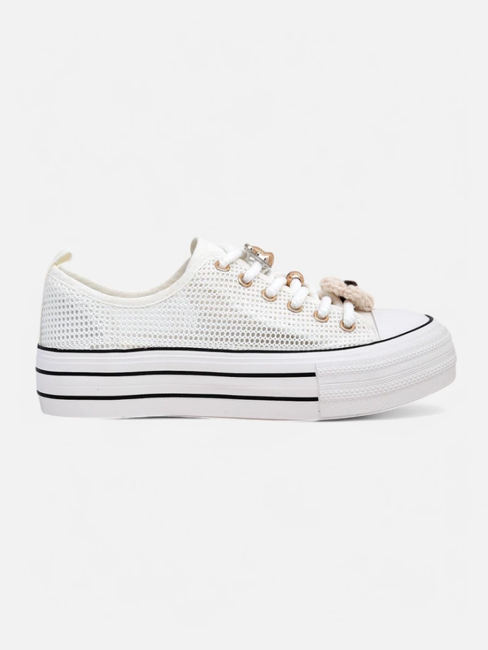 Royalfashion Women's perforated sneakers with embellishments Osdo