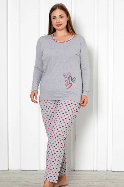 Royalfashion Women's Cotton 2-Piece Polka Dot Pajama PLUS SIZE