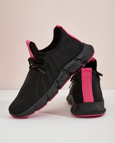 Black and fuchsia women's sports shoes Bommgi - Footwear