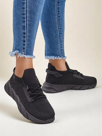 Royalfashion Women's lace-up fabric sports shoes Amaney