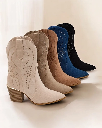 Royalfashion Ladies' cowboy boots on a heel Konoko