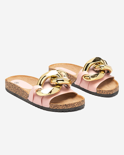 Sieviešu rozā čības ar Sofig- Footwear rotājumu