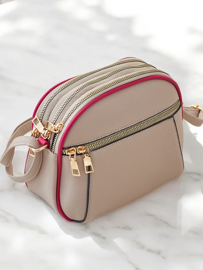 Royalfashion Small oval women's handbag made of eco leather