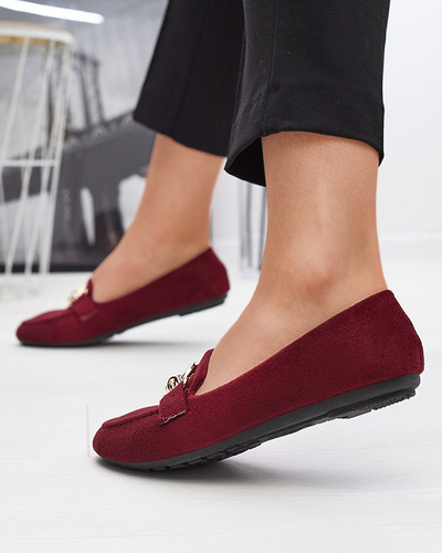 Eco-suede burgundy moccasins Brussi - Footwear