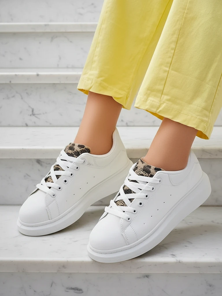 Lalla Bianca: Elegant Platforma Sneakers