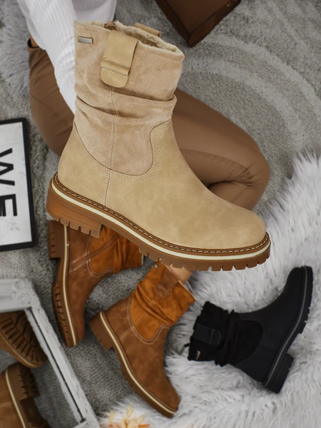 Wyższe botki kobiete eko suede Liora