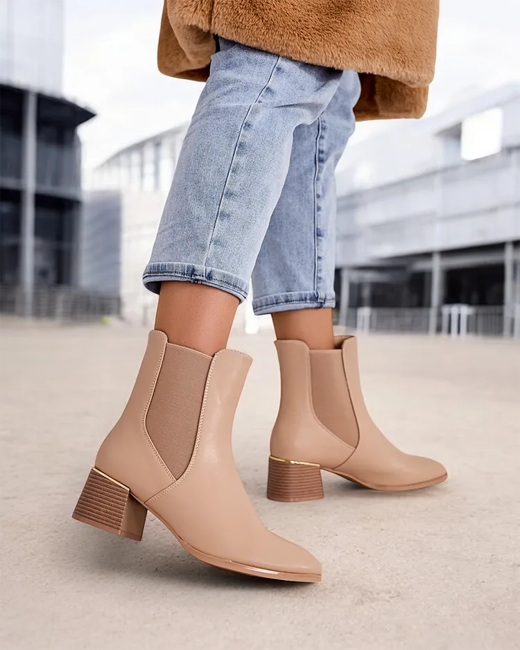 Royalfashion Women's ankle boots on low heels Eterra