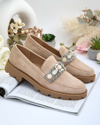 Royalfashion Women's moccasins with colored zircons Nel