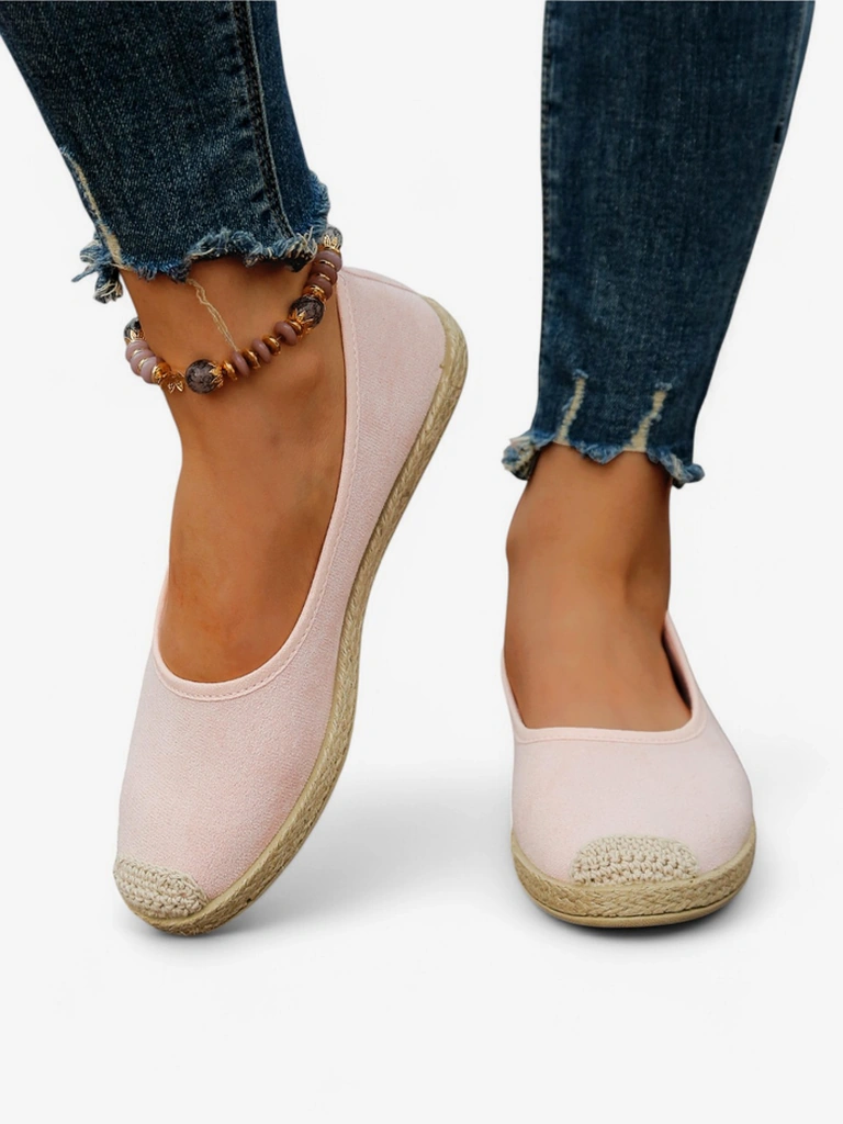 Royalfashion Sieviešu ekoloģiskās zamšādas espadrilles Aroles