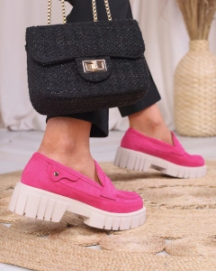 Royalfashion Eco suede fuchsia moccasins for women Siherta