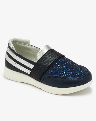 Navy-blue children's slip-on sneakers Ciarala - Footwear