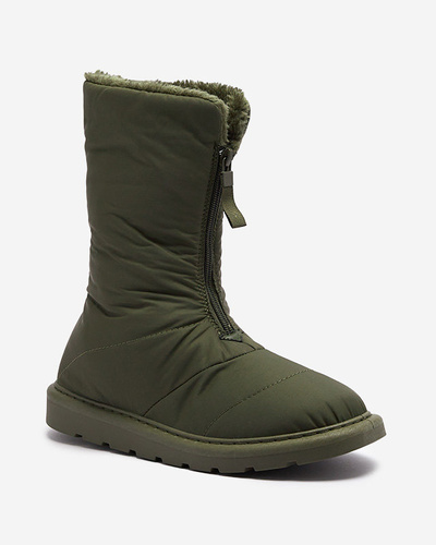 Dark green women's boots a'la snow boots Tirigga- Footwear