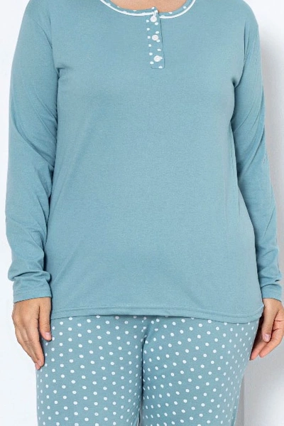 Royalfashion Women's Cotton 2-Piece Polka Dot Pajama PLUS SIZE