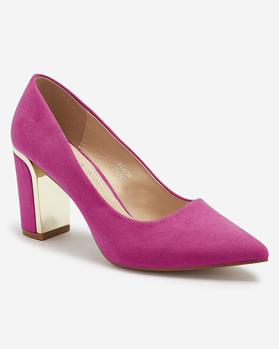 Fuchsia women's eco suede pumps on a post Afrogos- Footwear