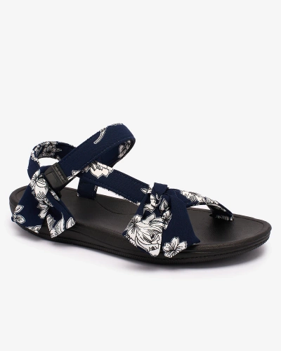 Royalfashion Women's print sandals in navy blue Andreti