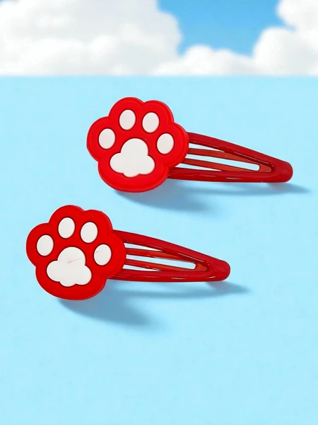 Paw-shaped hair clips