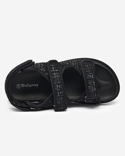 Black women's fabric sandals Desotty- Footwear