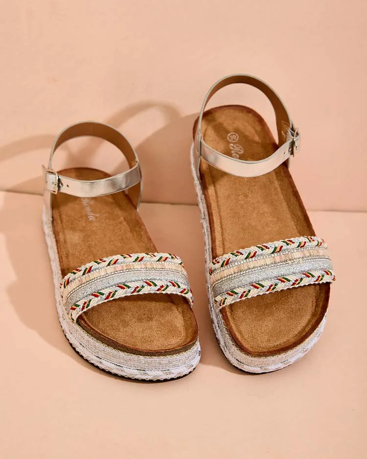 Royalfashion Women's Embroidered Mussir Sandals