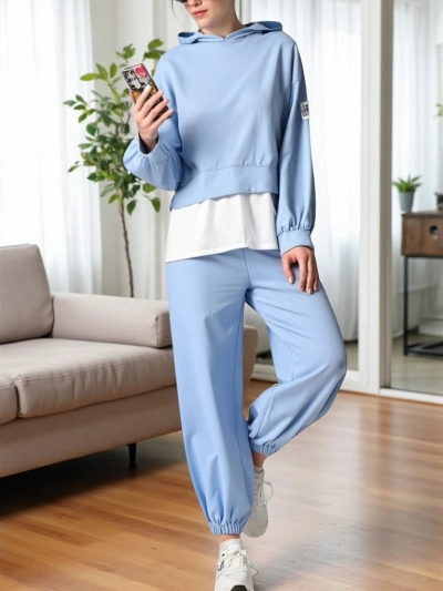 Royalfashion Women's cotton set with a shirt insert