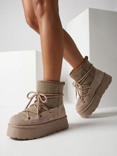 Royalfashion Sieviešu sniega zābaki Filori ar mežģīnēm