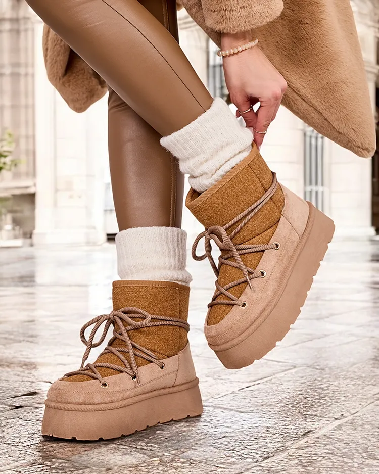 Royalfashion Sieviešu sniega zābaki Filori ar mežģīnēm