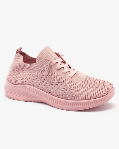 Women's fabric sports shoes in pink Sedmo- Footwear