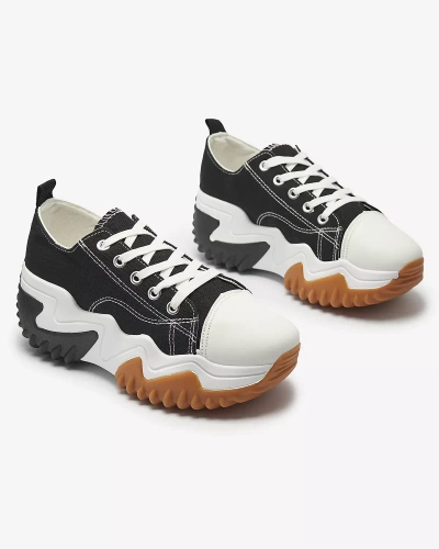 Women's black platform sports shoes Nacarry - Footwear