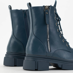 Classic blue eco leather boots Nobi- Footwear