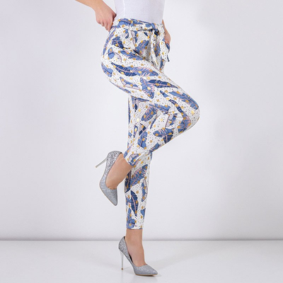 Белые женские штаны с принтом