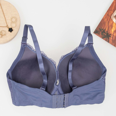 Violet bra with decorative lace - Underwear