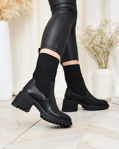 Royalfashion Black women's Acigog flat heeled boots