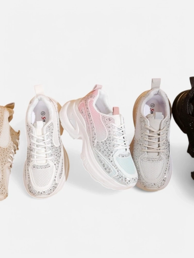 Royalfashion Sieviešu Sporta Čības ar Rhinestones Bloss