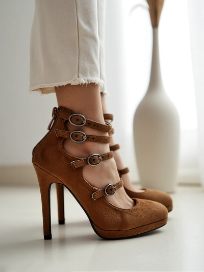 Royalfashion Женские туфли на толстом каблуке с ремешками Celose