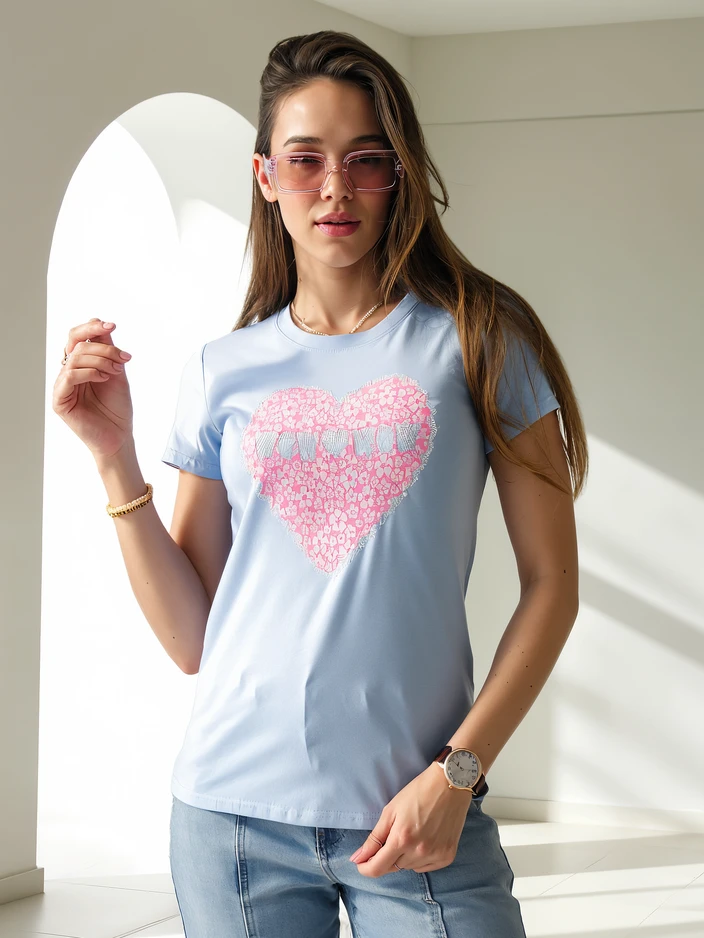 Royalfashion Sieviešu kokvilnas blūze