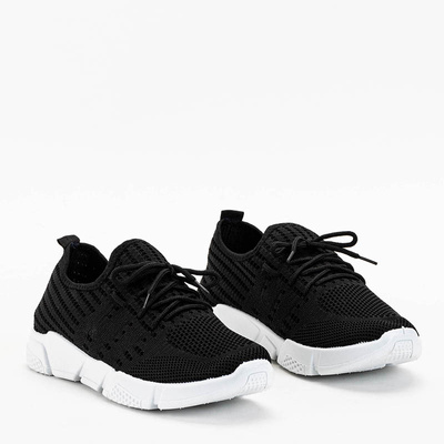 Black sports shoes for men Koltami- Footwear