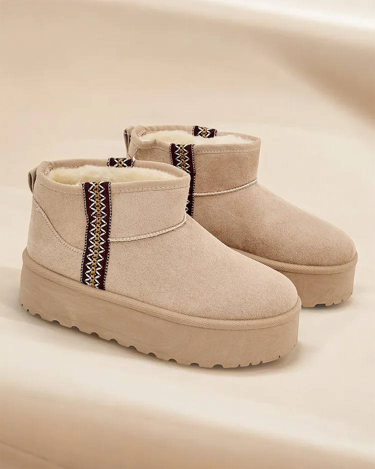 Royalfashion īsie sniega zābaki sievietēm Haluzi