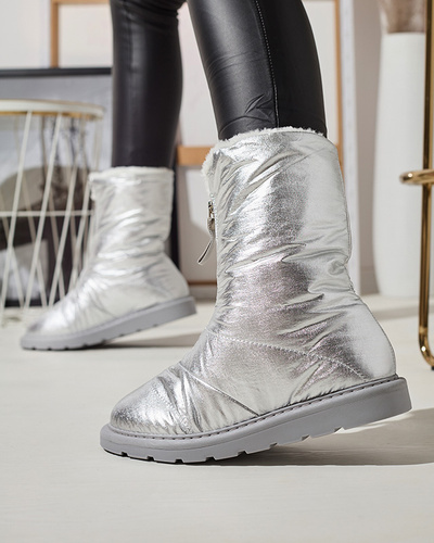 Silver women's shoes a'la snow boots Tirigga- Footwear