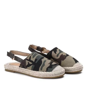 OUTLET Daisy camo espadrilles with open heel - Shoes