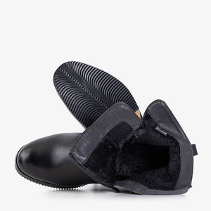 Black women's boots with buckle Fonde - Footwear