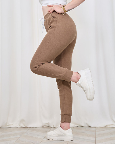 Royalfashion Brown women's corduroy sweatpants