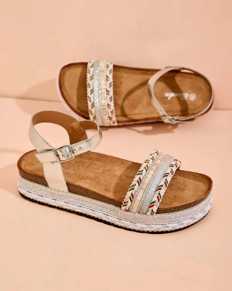 Royalfashion Women's Embroidered Mussir Sandals