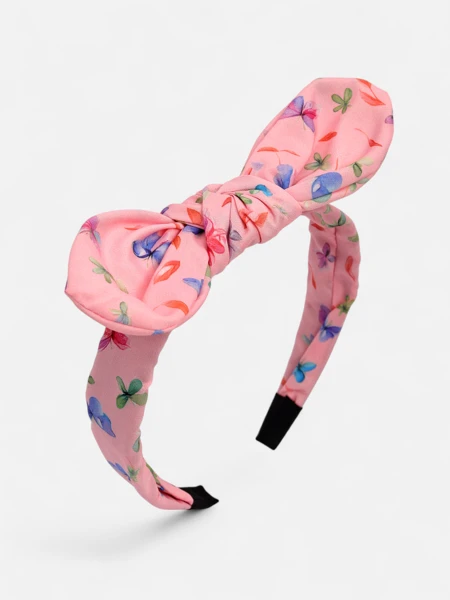 Royalfashion Children's Headband with a Bow and Print