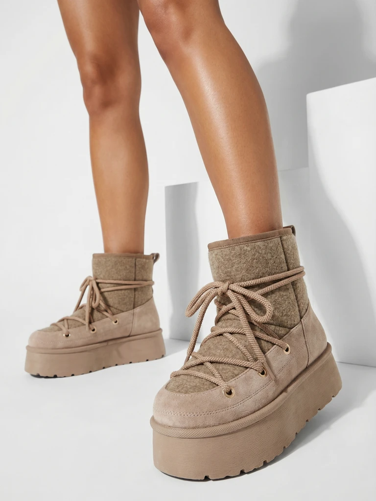 Royalfashion Sieviešu sniega zābaki Filori ar mežģīnēm