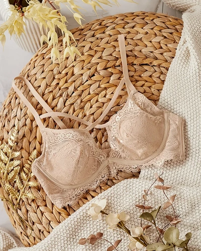 Royalfashion Women's bra with decorative straps