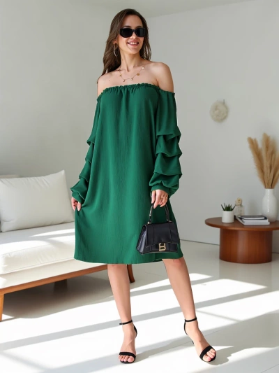 Royalfashion Smooth women's dress a la Spanish with ruffles