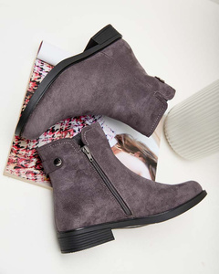 Royalfashion Grey women's boots a'la sztyblety Elegant Vibes