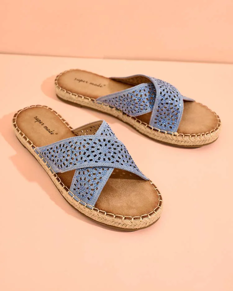 Royalfashion Women's Tivona flat sole flip-flops