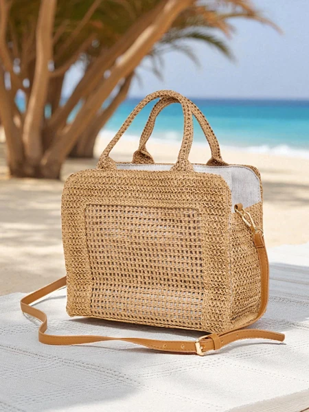 Royalfashion Liela sieviešu salmu soma Ariadne Raffia