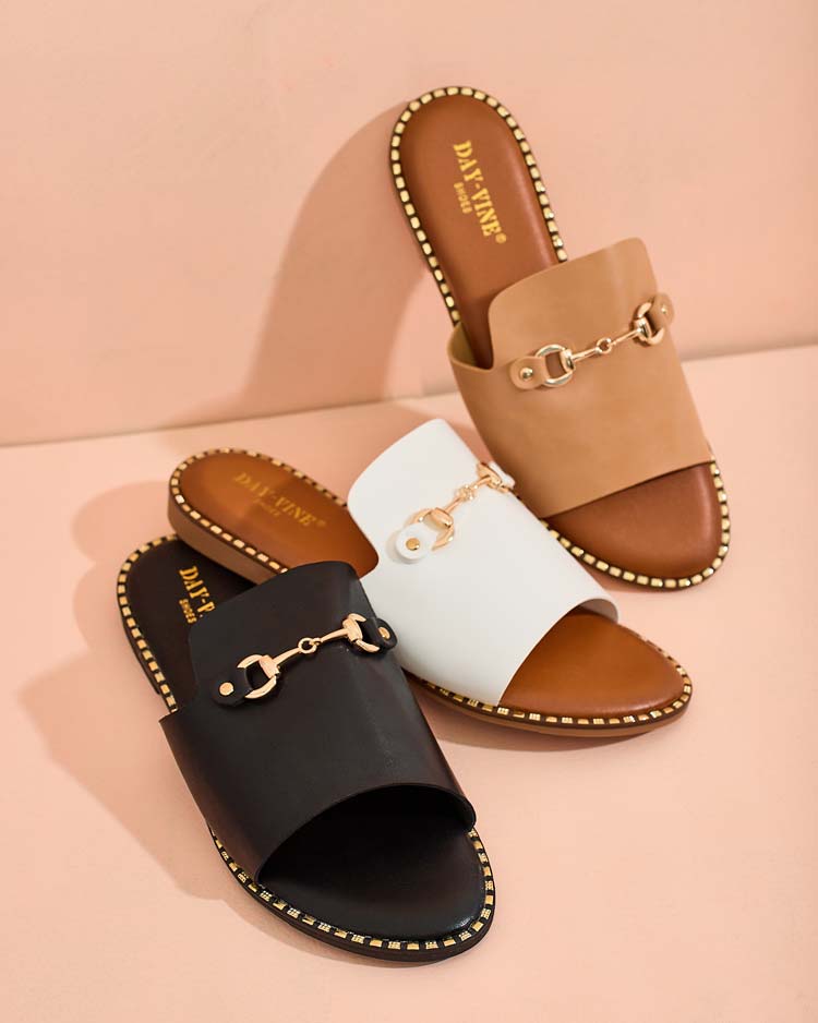 Royalfashion Sieviešu Ovib plakanās čības ar plakanu zoli