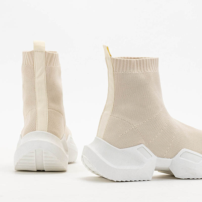 Beige Women's Gohi High Trainers - Footwear